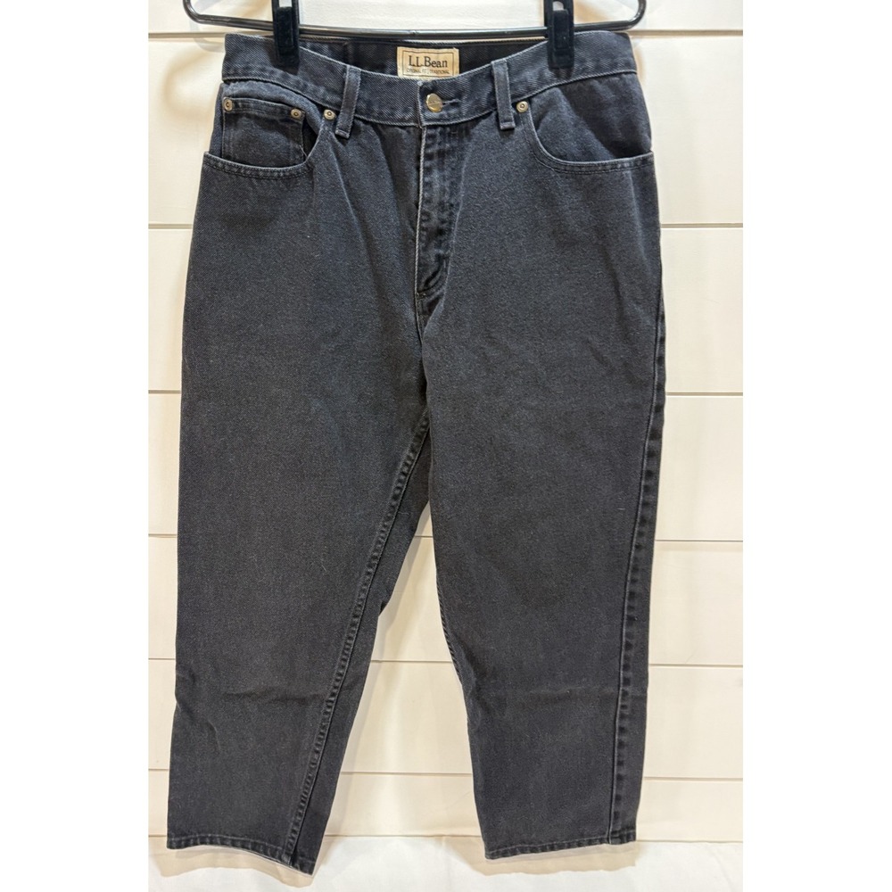 L.L. Bean Women's Original Fit Traditional Black Jeans Size 12 Petite